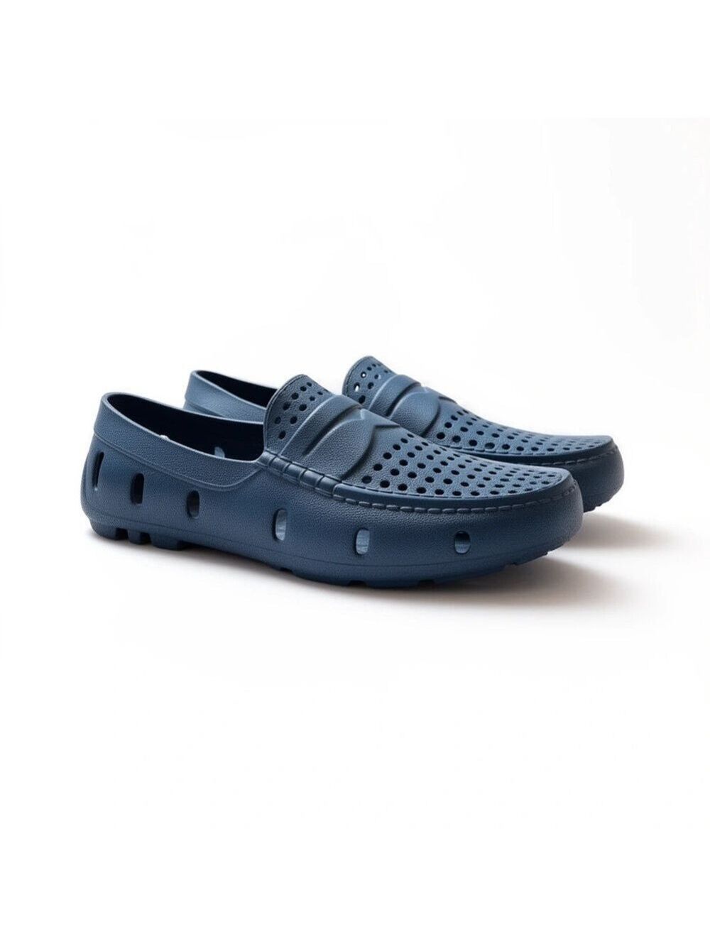 Club Room Men's Blue Rubber Driver Loafers Waterproof Slip On Water Shoes